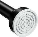 Abiglifty black shower curtain rod front view for bathroom