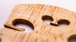 Viotti violin bridge ready for installation on full-size violin