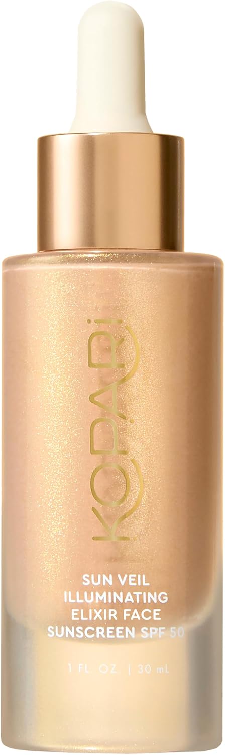 Kopari Sun Veil Illuminating Sunscreen SPF 30 promotional set display