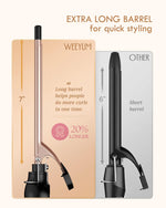 WEEYUM hair curler close-up of the ceramic tourmaline heating barrel