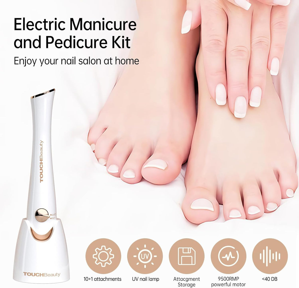 TOUCHBeauty manicure pedicure kit accessories and attachments
