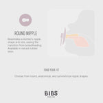 Bibs bpa free soothers size 3 packaging display
