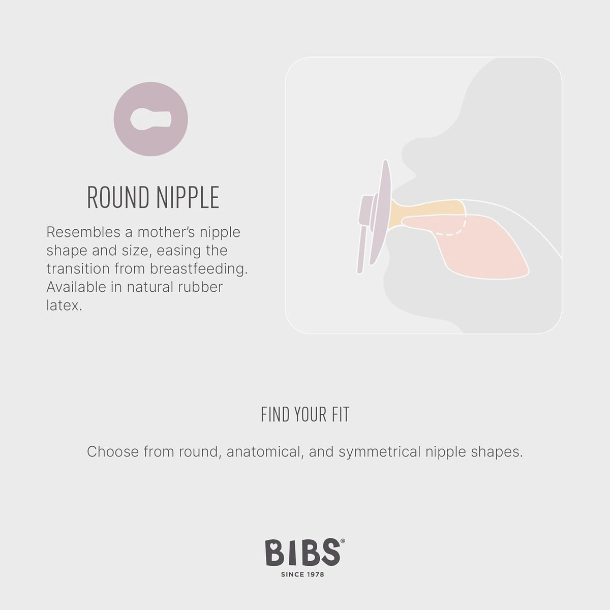 Bibs pacifier cherry-shaped natural rubber nipple detail