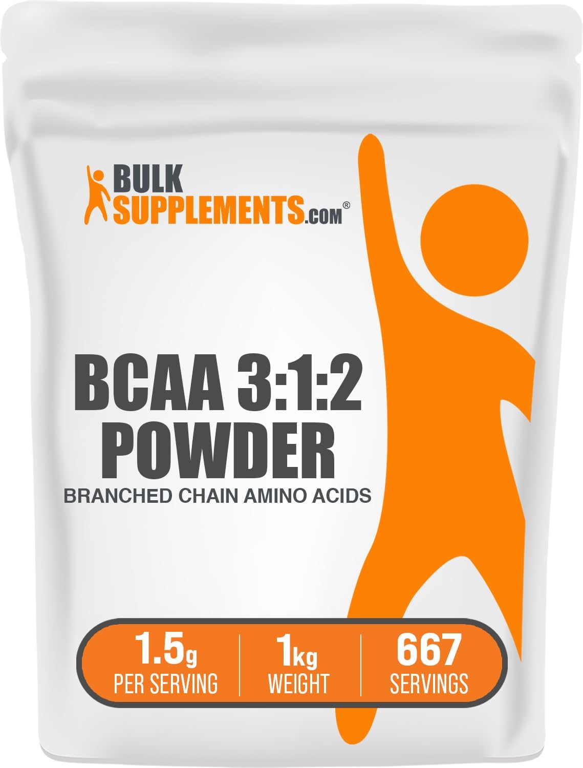 BulkSupplements.com BCAA 3:1:2 Powder - BCAA Supplements, Branched Chain Amino Acids Powder - Unflavored & Gluten Free, 1.5g per Serving, 100g (3.5 oz) (Pack of 1) - Image 9
