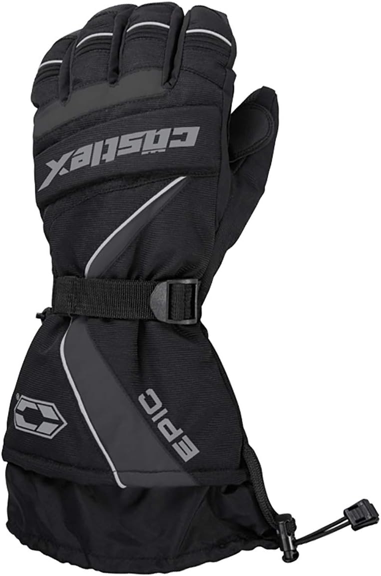 Castle X Epic G1 Mens Snowmobile Gloves Gray XLG Front View