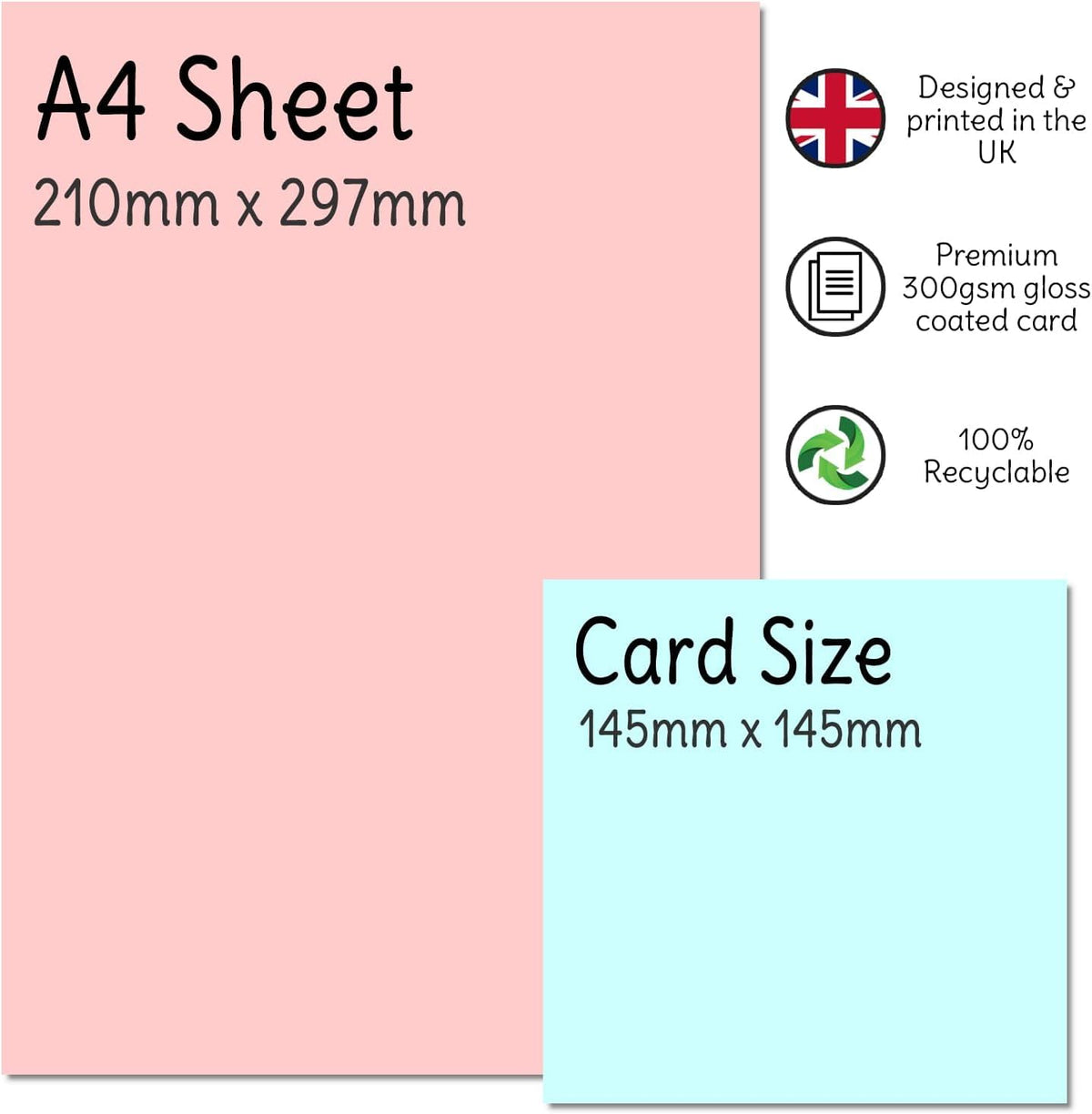Stuff4 anniversary card texture and paper thickness angle view