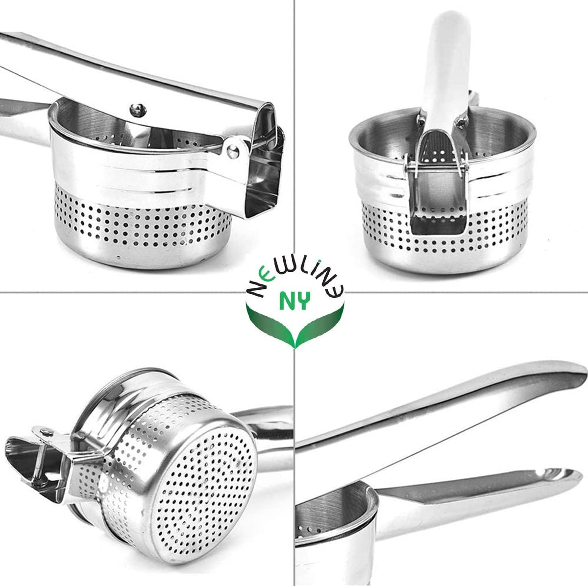 Newline Ny commercial grade potato ricer close up view