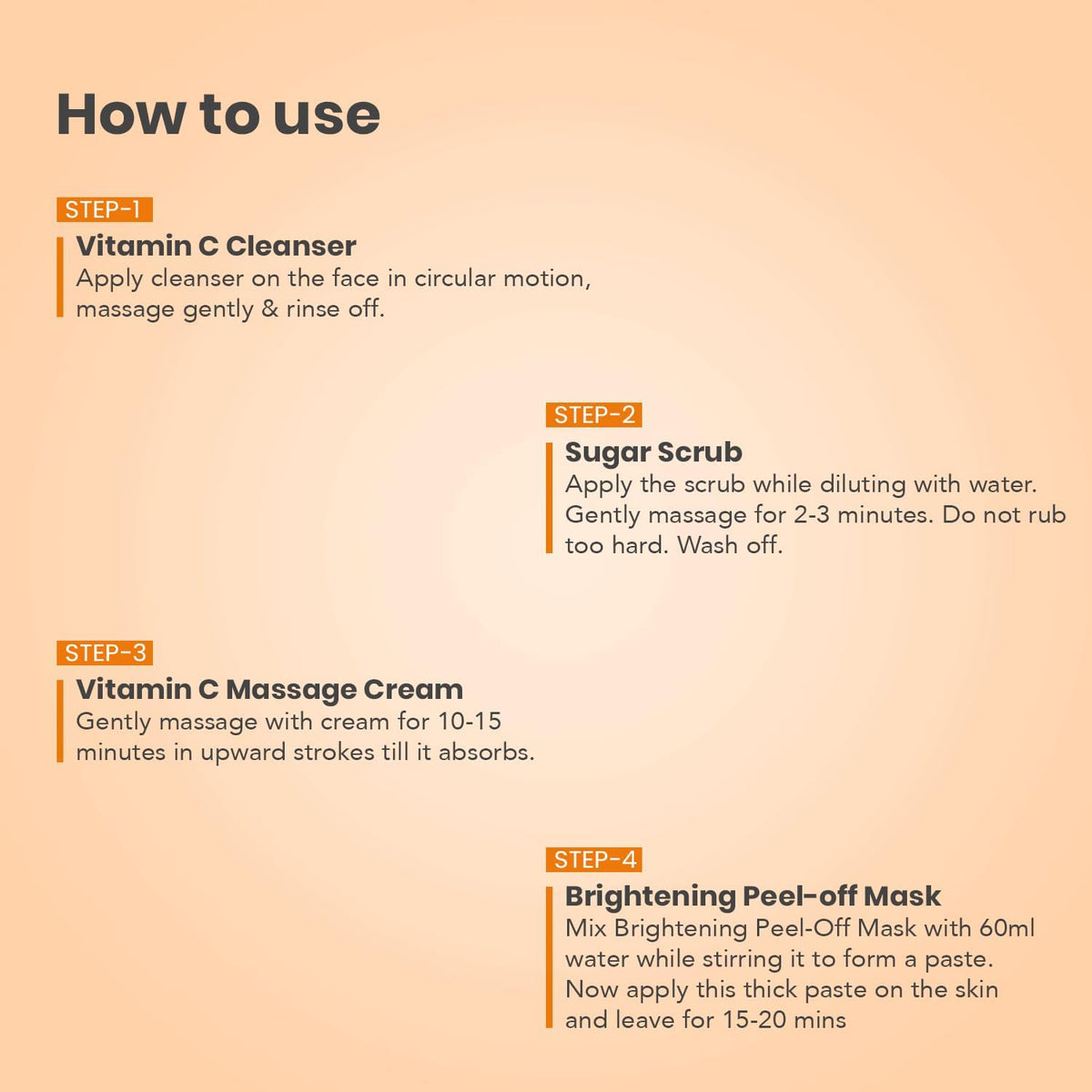 O3+ Vitamin C Facial Kit arrangement showing individual product steps.