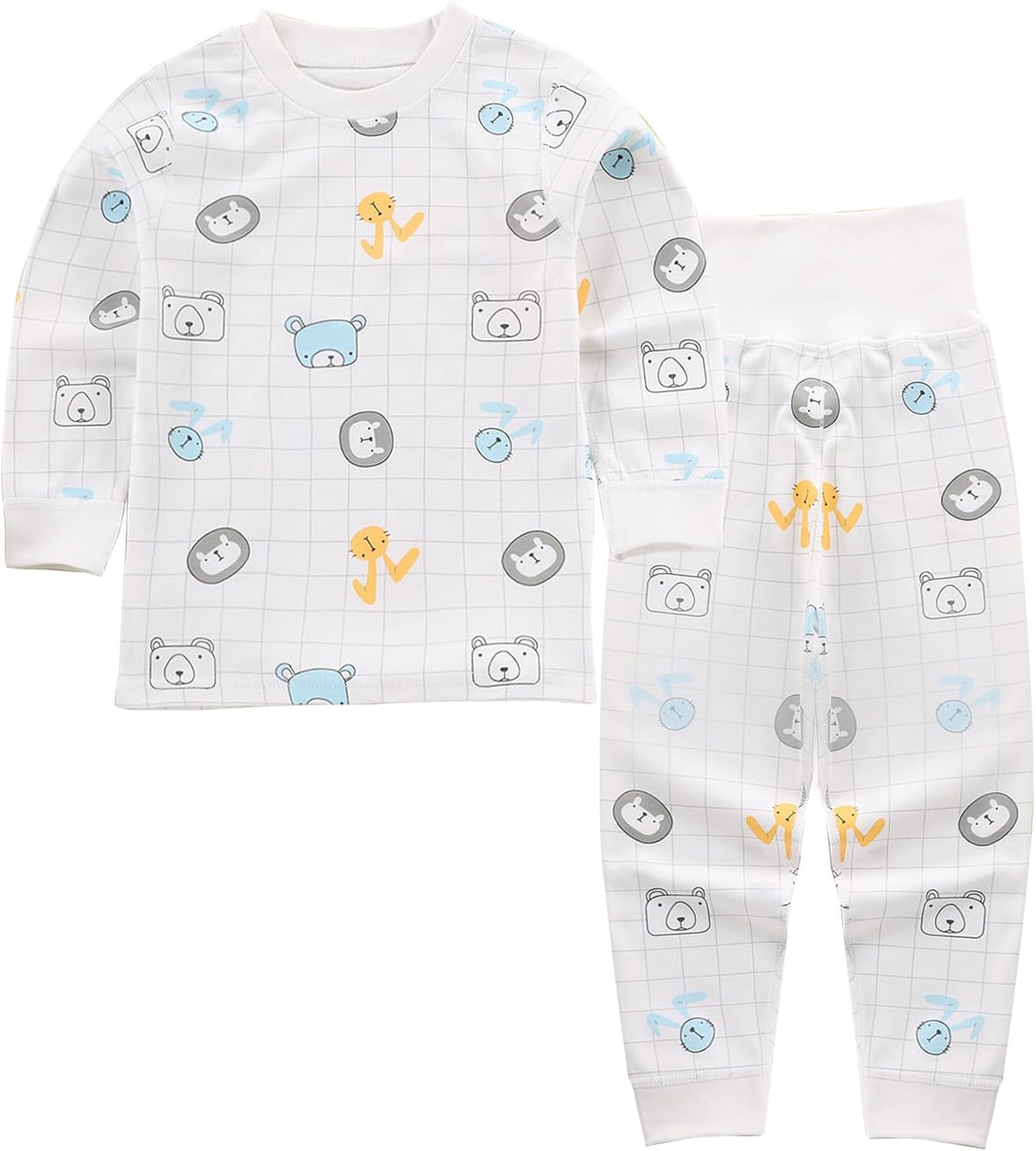 100% Cotton Baby Boys Girls Pajamas Set Long Sleeve Sleepwear - Image 12