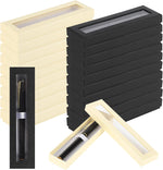 BUWUSMU empty pen gift boxes front view with clear lid