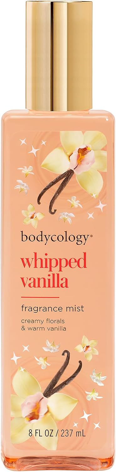 Bodycology whipped vanilla fragrance mist front view bottle