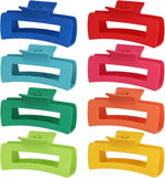 Large Hair Clips for Women, Hair Accessories for Girls - Light Color | 8Pcs Square Matte Hair Claw Clips for Thick & Thin Hair, 4.1Inch Neutral Rectangular Hair Clips, Strong Hold Non-Slip - Image 10