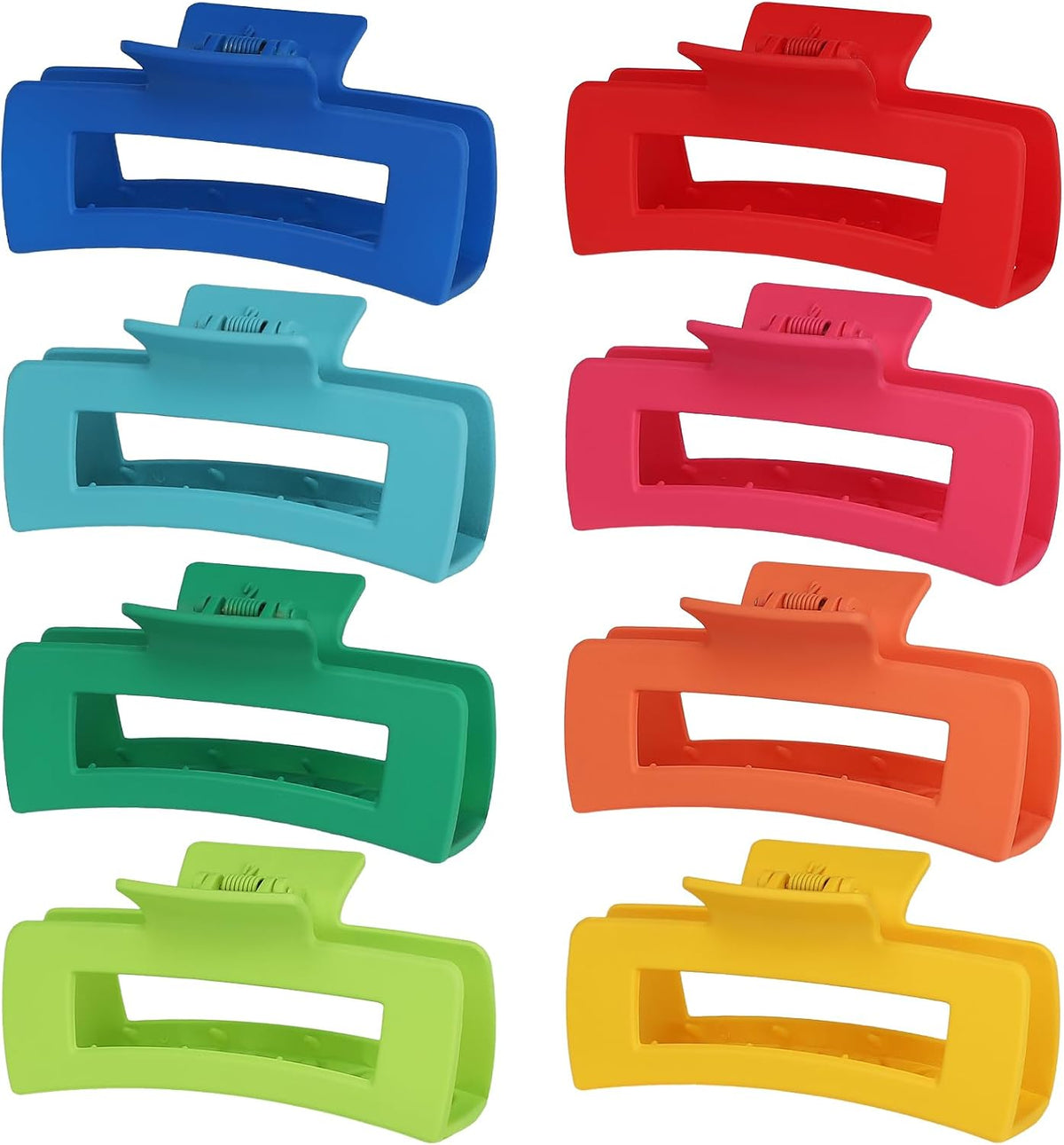 Large Hair Clips for Women, Hair Accessories for Girls - Light Color | 8Pcs Square Matte Hair Claw Clips for Thick & Thin Hair, 4.1Inch Neutral Rectangular Hair Clips, Strong Hold Non-Slip - Image 10