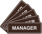 Standard Manager Door/Wall Sign - Red/Gold - Large - Image 13
