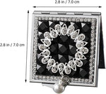 Heallily vintage double-sided travel mirror open display