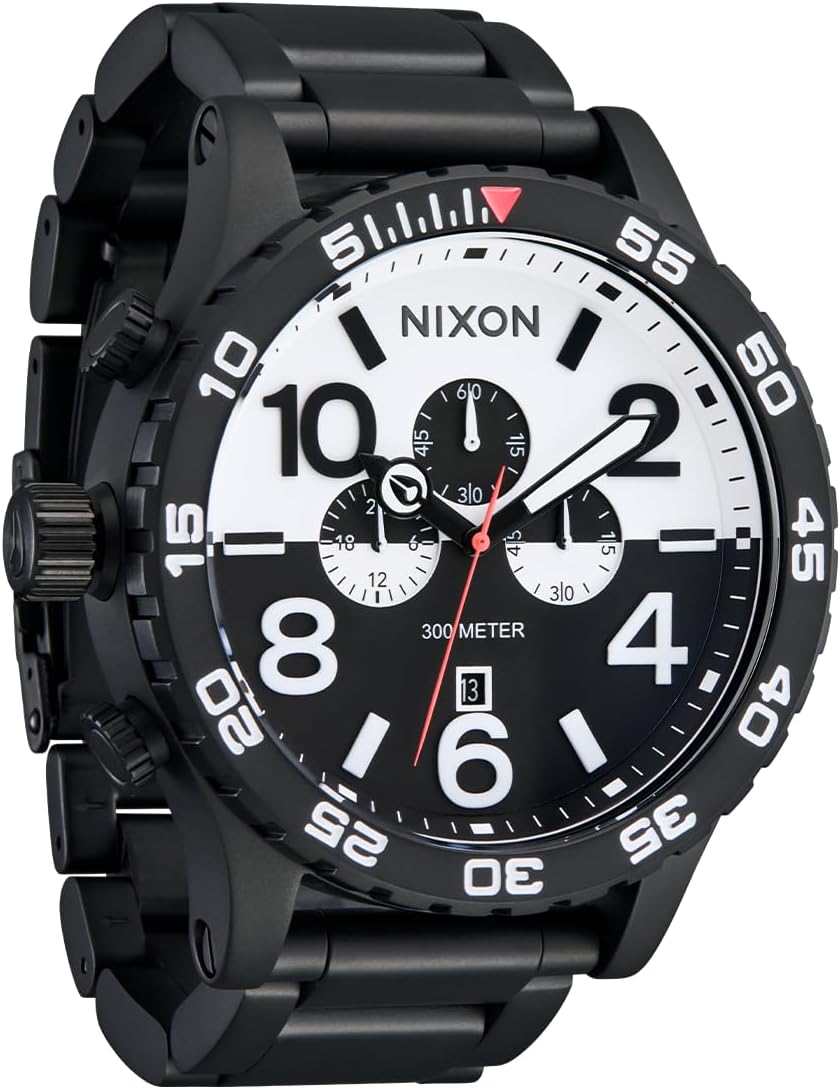 NIXON 51-30 Chrono A1389-300m Water Resistant Men's Analog Fashion Watch | (51mm Watch Face, 25mm Stainless Steel Band) - Image 15