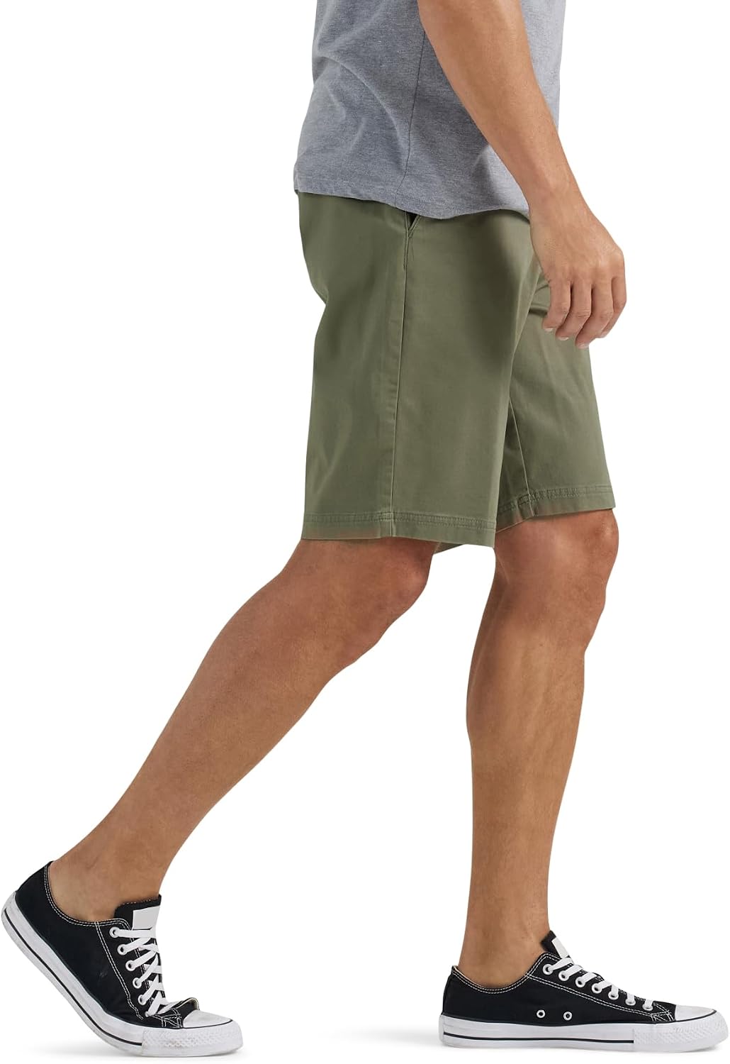 Lee khaki performance shorts back pocket view