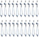 20pcs Crystals Prisms Glass Tip Beads Black Chandelier Icicle Drops Hanging Crystal Replacements Pendants for DIY Craft Jewelry Ornament Wedding Christmas Lamp Decoration, 35 mm - Image 11