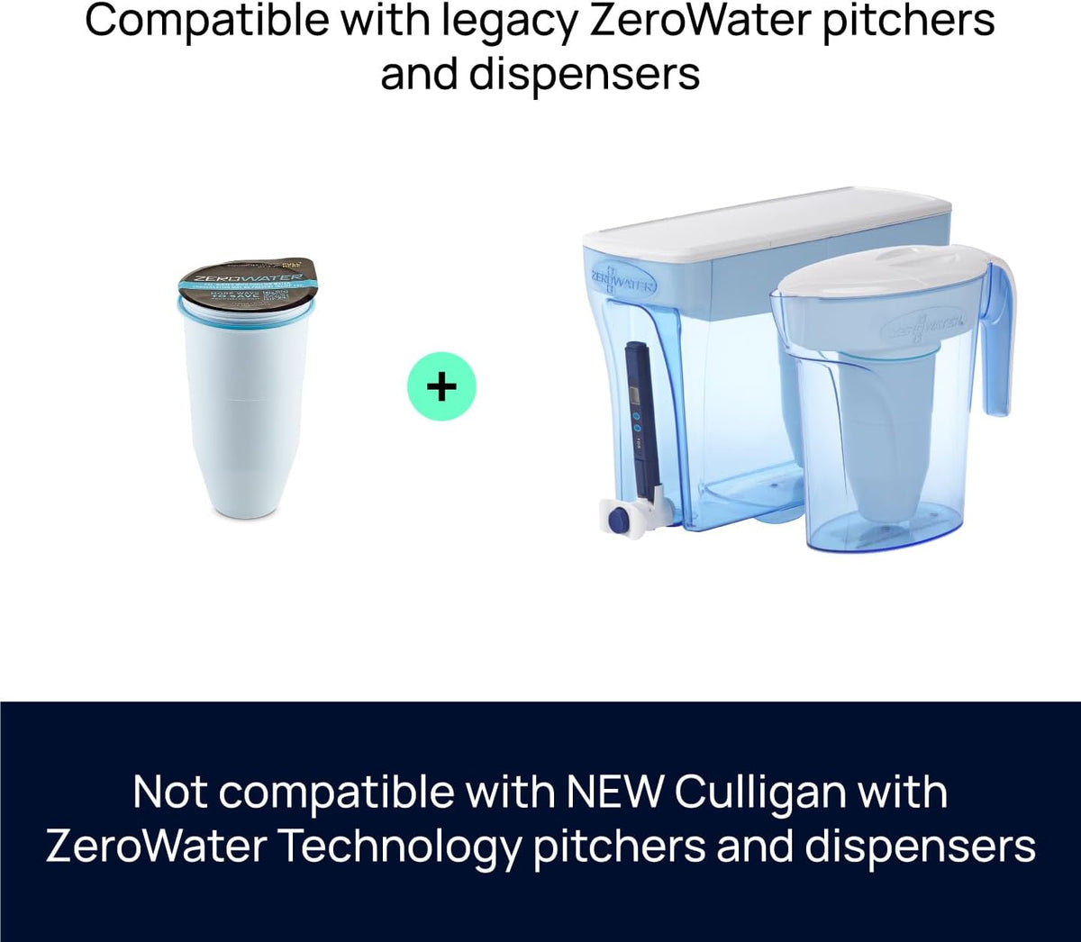 ZeroWater Official Replacement Water Filter Removes PFOA/PFOS 2-Pack - Image 2