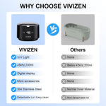 Vivizen sonic cleaning pod packaging and accessories layout