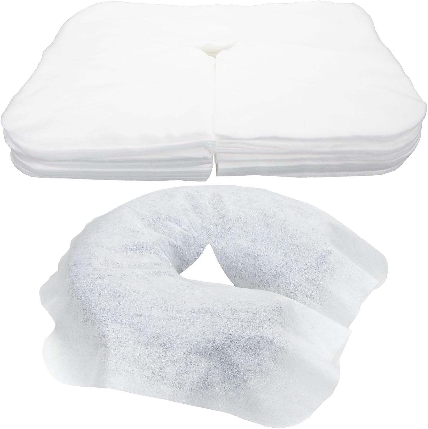 ForPro Professional Collection Massage Face Rest Covers front view of 100 count pack for professional spa hygiene