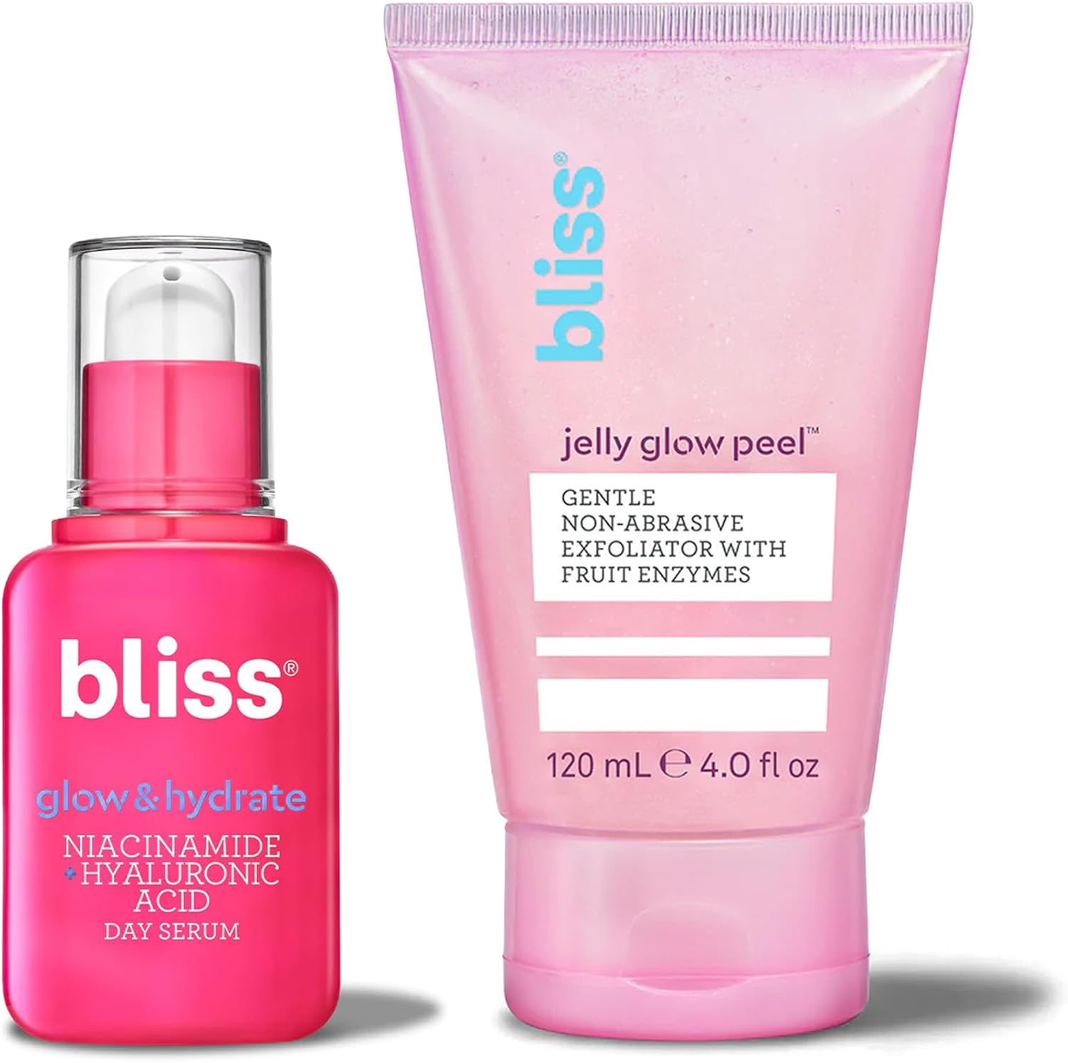 Bliss Glow and Hydrate Serum and Jelly Glow Peel set front view