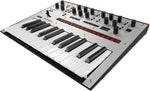 Korg Monologue silver synthesizer OLED oscilloscope display screen