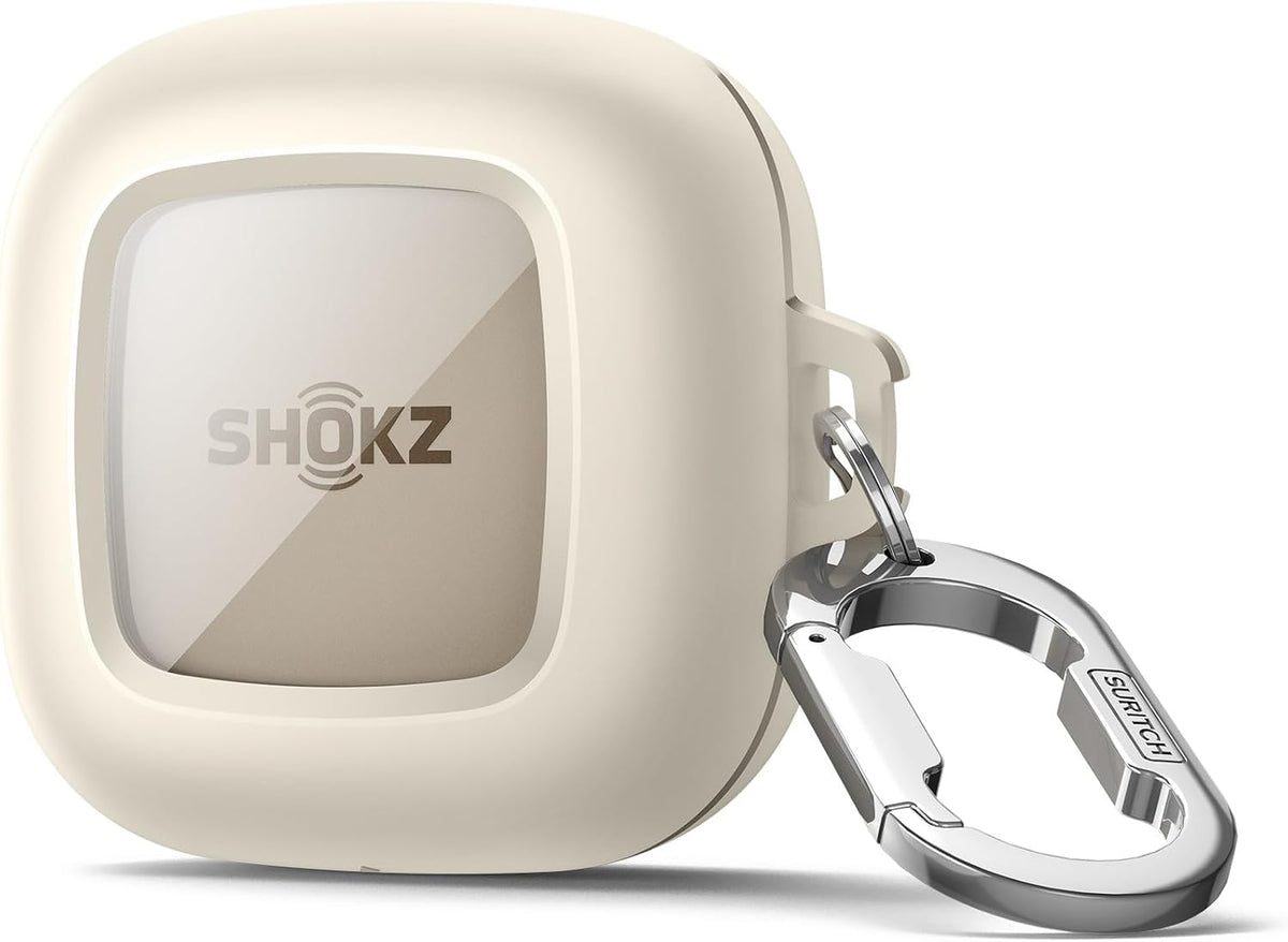 SURITCH for SHOKZ OpenFit Case Cover, Shockproof Magnetic Cases for SHOKZ OpenFit Open-Ear Earbuds True Wireless Bluetooth Headphones, Protective Cover with Magnetic Lid Lock & Carabiner, Black - Image 9