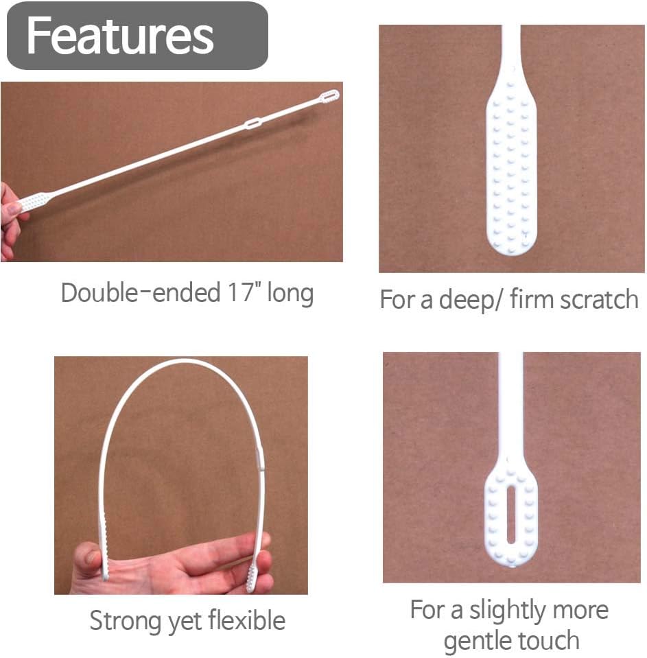 SC SCRATCH 'N' CLEAN 17 inch cast scratcher dual ends closeup