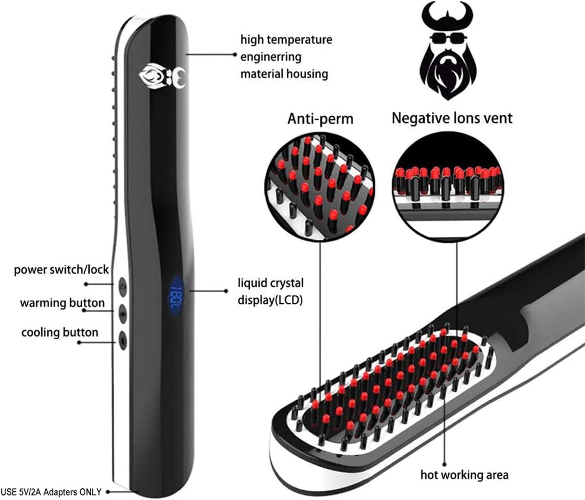 Close up of ceramic heating plates and anti scald comb design