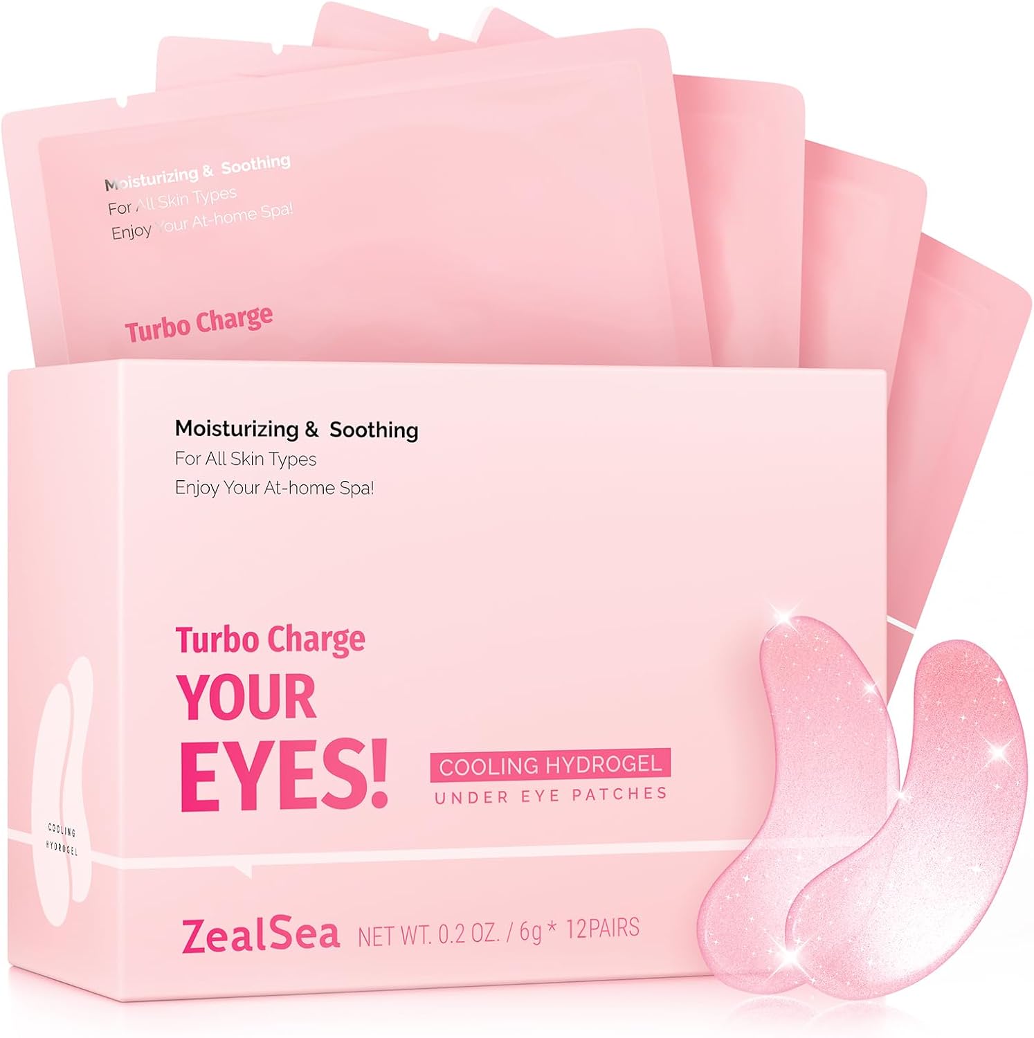 ZealSea Under Eye Masks front view showing the pack of twelve pairs for dark circles.