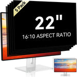 Mamol 22 inch computer privacy screen filter front view showing clear direct visibility and side blackout effect