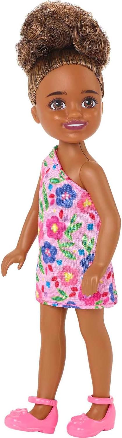 Barbie Chelsea Doll (Blonde) Wearing Rainbow-Print Dress and Yellow Shoes, Toy for Kids Ages 3 Years Old & Up - Image 10