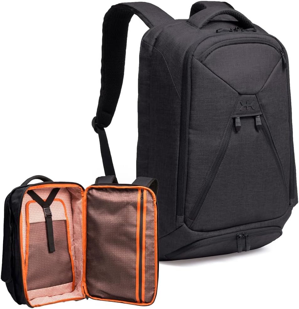 Knack Series 1 Laptop Backpack Travel Set Fits up to 15 Inch - Includes Expandable Packing Insert, and Knack's Insulated Bottle, TSA Approved, Expandable Travel Backpacks (Black, Medium) - Image 13