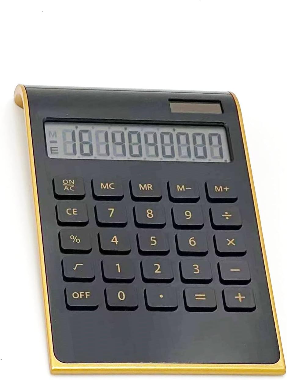 Benkaim solar gold desktop calculator front view office supplies
