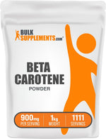 BulkSupplements beta carotene powder nutrition facts panel