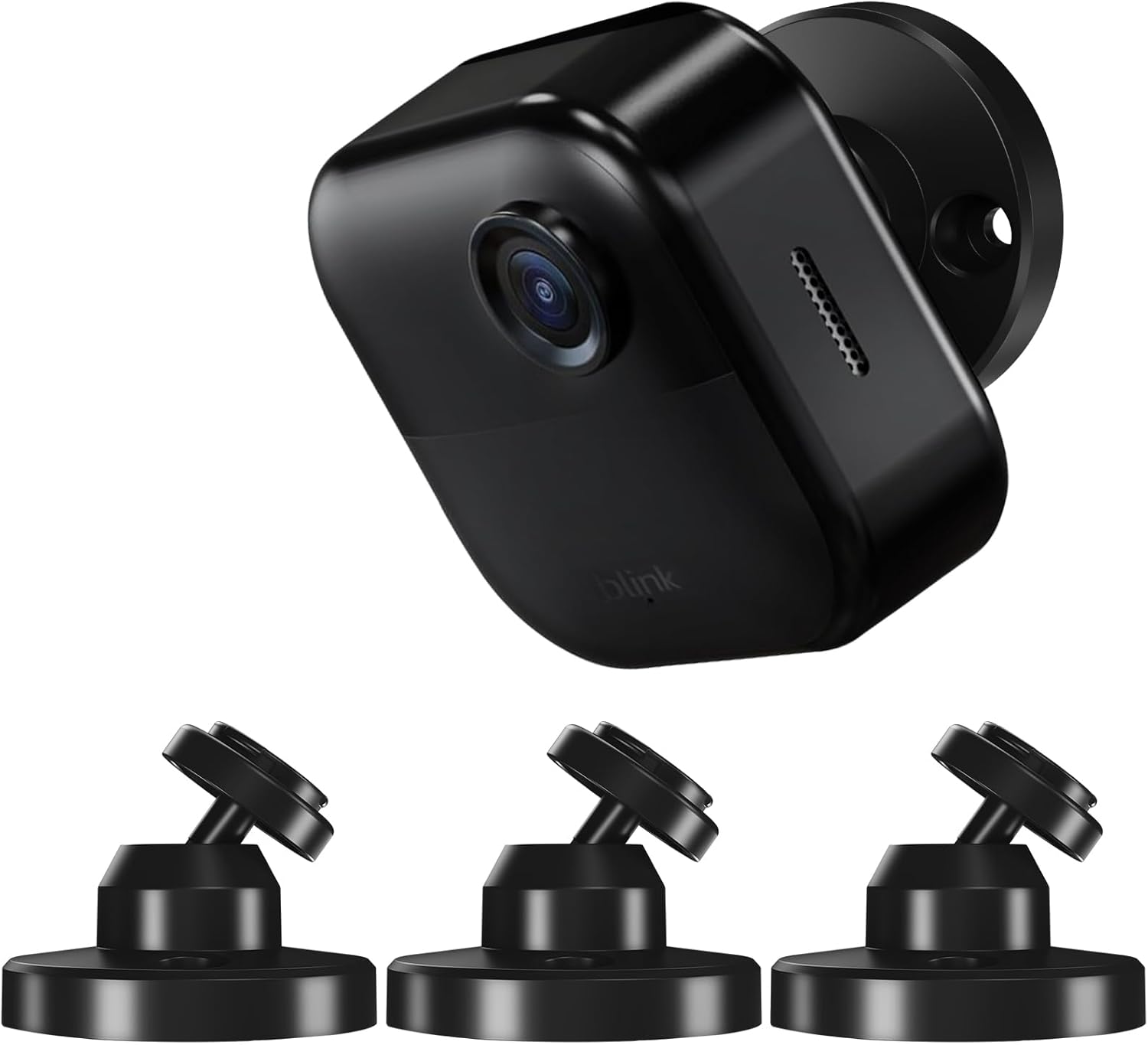 Lucrave Blink outdoor camera mount three pack front view black adjustable security brackets