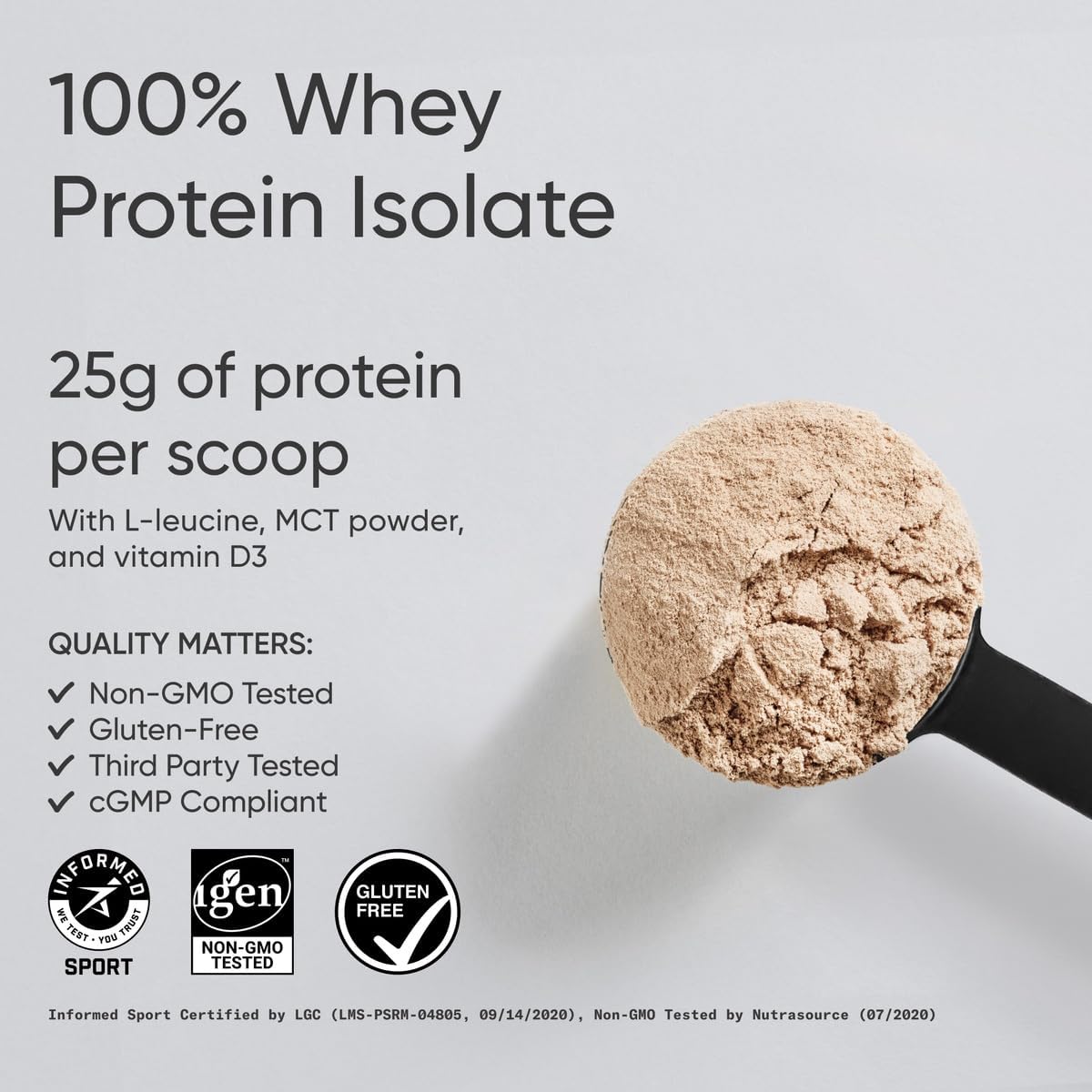 Sports Research premium sports nutrition powder nutritional facts label