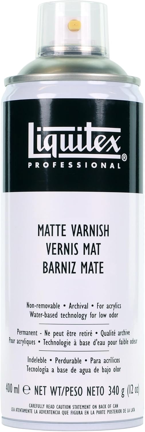 Liquitex professional spray varnish matte front view