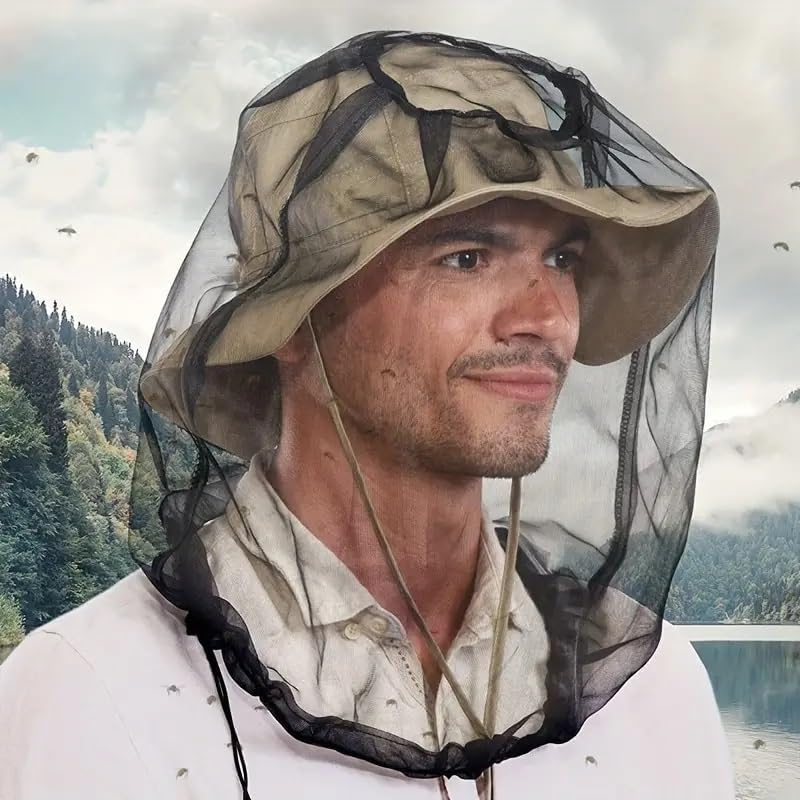 Divayanshi premium mosquito head net front view for outdoor protection