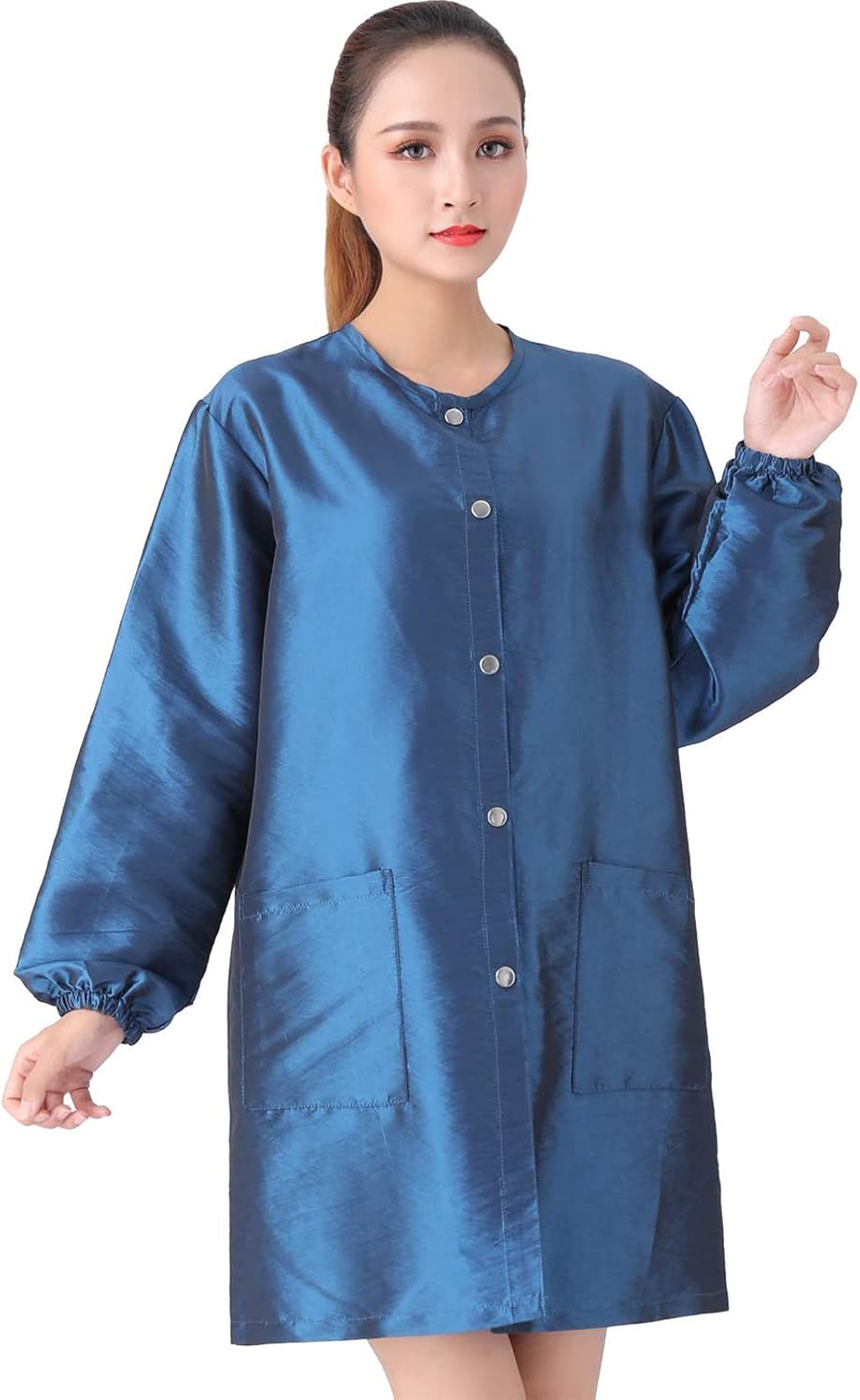 Professional Salon Smock Stylist Jacket Waterproof Hairdresser Cape Barber Jacket Pet Grooming Workwear - Image 13