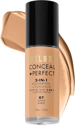 Milani Conceal + Perfect 2-in-1 Foundation + Concealer for a Flawless Complexion, Under Eye Corrector, Cover Redness and Imperfections, Waterproof and Sweatproof - 01A-Creamy Nude - Image 15