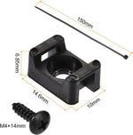 Rebower wire clamp set components including zip ties and mounting hardware