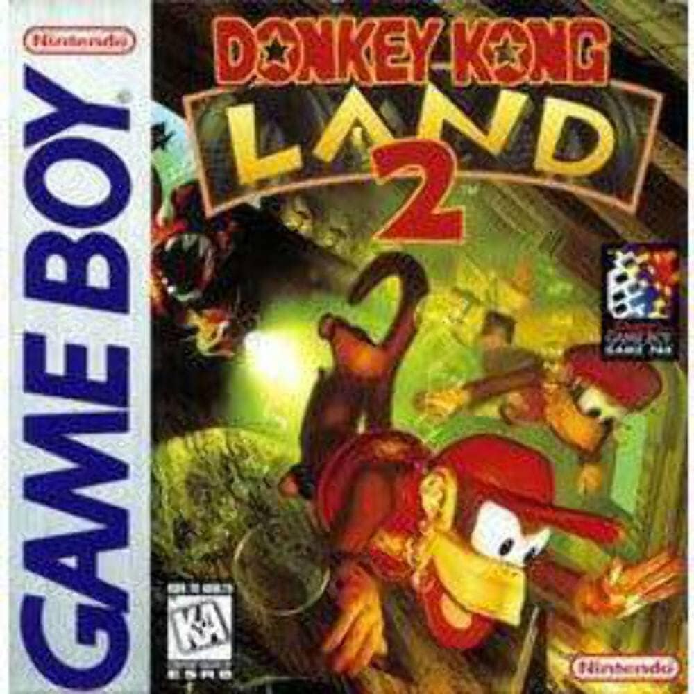 Nintendo Donkey Kong Land 2 Game Boy cartridge front view