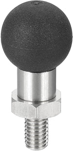 PATIKIL stainless steel ball mount base adapter front view showing M6 thread