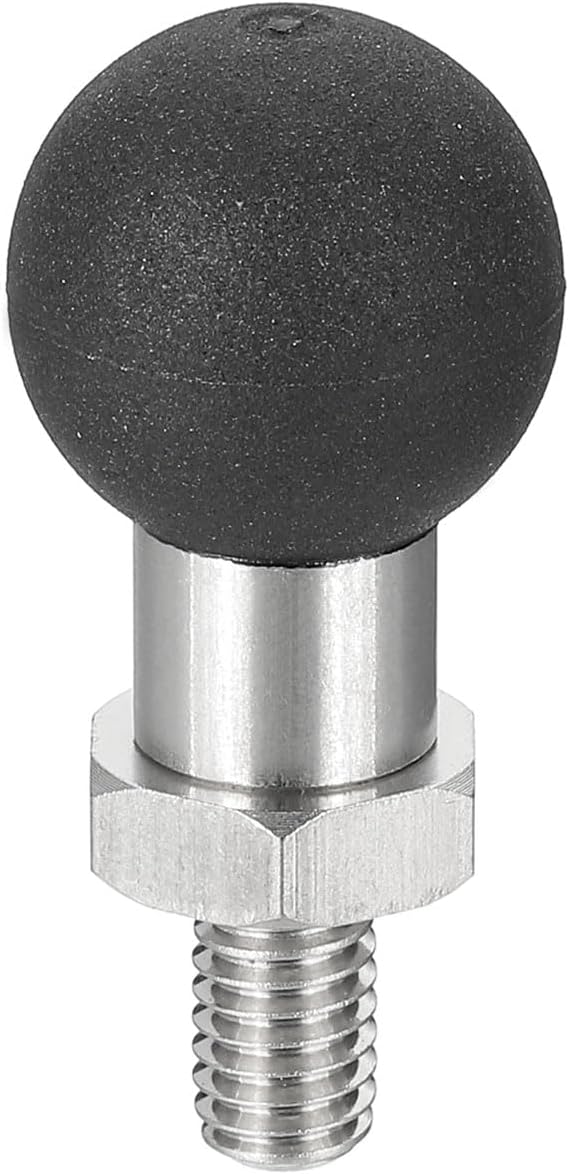 PATIKIL stainless steel ball mount base adapter front view showing M6 thread