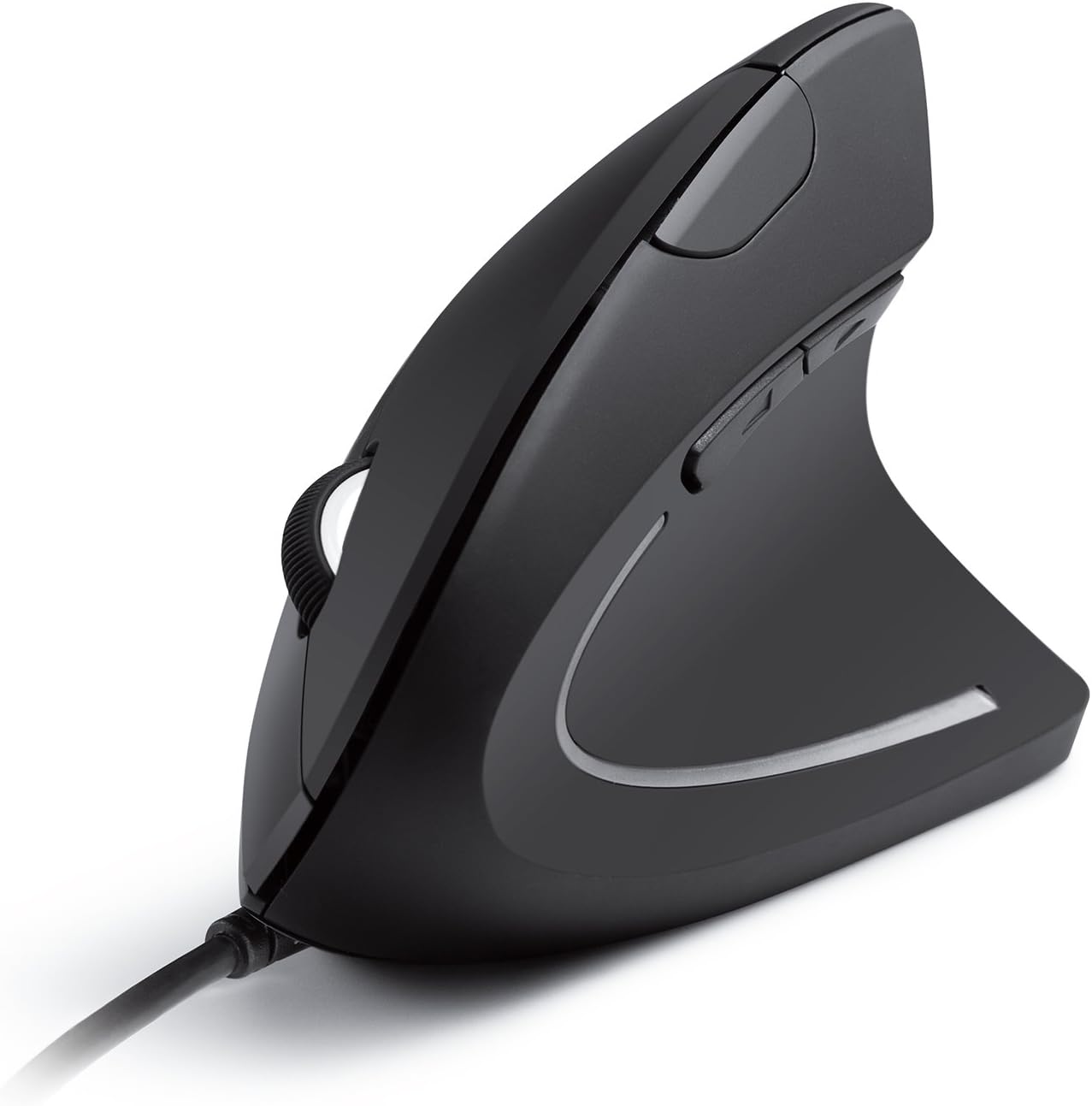 Anker vertical ergonomic optical usb wired mouse front view showing comfortable upright handshake design