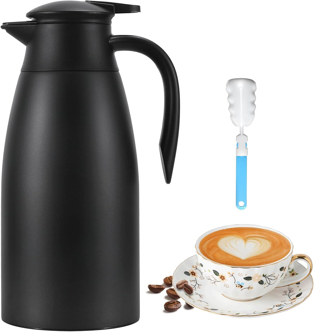 70 Oz Updated Insulated Stainless Steel Carafe, Double Walled Vacuum Coffee Carafe-Keeping Hot Coffee & Water Hot for 12Hours(Red) - Image 12