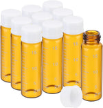 PATIKIL 10pcs 5ml Small Brown Glass Vials with White Screw Cap, Borosilicate Glass Graduated Sample Bottles for Solid Liquid Powder Storage - Image 12