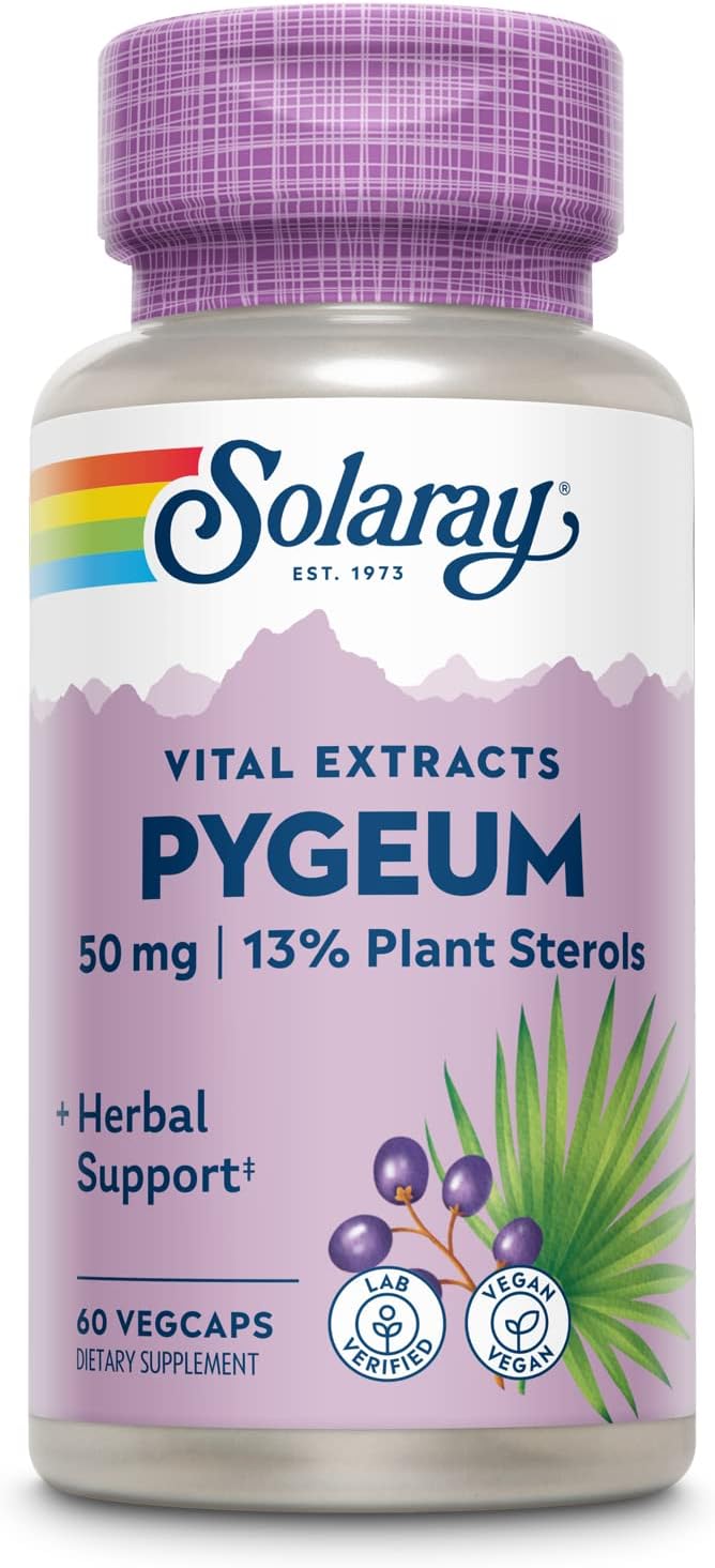 Solaray Pygeum Africanum Extract, 60 Caps 50 mg - Image 1